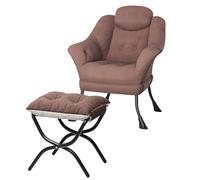 Sillón Reclinable Ergonómico Con Reposapiés Plegable - Terciopelo Elegante - Apoyabrazos y Bolsillo Lateral - Ideal Para Sala, Dormitorio, Espacios Pequeños - Conjunto De Muebles De Sala Moderno