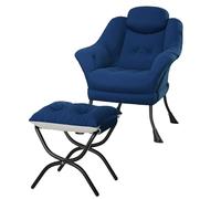 Sillón Reclinable Ergonómico Con Reposapiés Plegable - Terciopelo Elegante - Apoyabrazos y Bolsillo Lateral - Ideal Para Sala, Dormitorio, Espacios Pequeños - Conjunto De Muebles De Sala Moderno