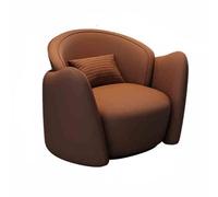 Sillón reclinable marrón moderno de mediados de siglo para sala de estar y oficina, cómodo sofá individual con reposabrazos para leer y relajarse