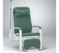 Sillón reclinable médico portátil con cesta de almacenamiento, reposabrazos, función reclinable y poste intravenoso para extracción de sangre y cuidado del paciente