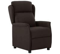 Sillón Recliner Moderno Marrón Oscuro con respaldo ajustable para sala de estar y dormitorio. Diseño compacto. Comodidad óptima. Soporte. Muebles. Silla cómoda. Sillón de poliéster. Lounge bonito.