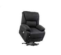 Sillón relax eléctrico masaje miami, elevable reclinable, levanta personas, sillón masaje, calor lumbar, usb, tela microfibra (negro)