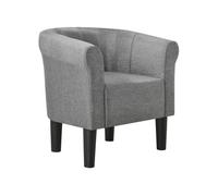 Sillón relax jelgava plástico 100 % poliéster 70x70x58 cm gris [en.casa]