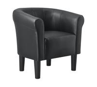 Sillón relax jelgava plástico piel sintética 70x70x58 cm negro [en.casa]