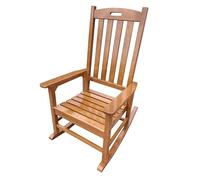 Sillon Relax para Adultos, Sillones para El Salón De Estar De Madera Maciza para Exteriores, Mecedora Informal De Balcón Nórdico De Verano, Capacidad De Carga 175 Kg/385 Lbs