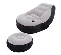 Intex Pools Sillón hinchable con reposapiés 99×130×76 cm + 64×28 cm Gris (68564)