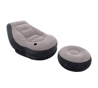 Sillón+reposapiés hinchables intex 99x130x76 64x28 cm - gris