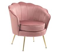 Sillón rosita en terciopelo rosa 60x74x76 cm