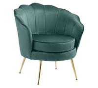 Sillón rosita en terciopelo verde 60x74x76 cm