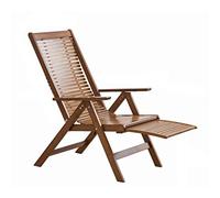 Sillón, sillón de sala de estar, silla con respaldo de ala, reposabrazos de madera ajustable de 6 posiciones, silla acolchada con reposapiés, silla decorativa moderna de mediados de siglo (color