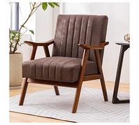Sillón tapizado azul moderno con tecnología de marco de madera, cojín de tela, elegante silla para oficina, dormitorio, salón, cómoda silla de ocio para leer silla lateral con asiento acolchado
