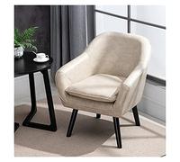 Sillón tapizado de piel auténtica, sillón individual para relajación, ideal para el hogar, dormitorio, balcón o jardín