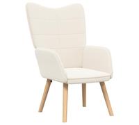 vidaXL Sillón Relajante Tela Tipo Lana Rizada Color Crema