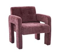 Sillón tapizado minimalista con núcleo de espuma de chenilla, marco de cuatro patas, silla de lectura, silla de relax, salón, dormitorio, oficina, recepción, estilo nórdico, muebles de apartamento