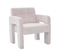 Sillón tapizado minimalista de chenilla, núcleo de espuma, reposabrazos, marco de cuatro patas, silla de lectura, silla de relax, salón, dormitorio, oficina, recepción, estilo nórdico, muebles de