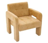 Sillón tapizado minimalista de chenilla, núcleo de espuma, reposabrazos, marco de cuatro patas, silla de lectura, silla de relax, salón, dormitorio, oficina, recepción, estilo nórdico, muebles de