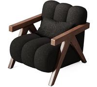 Sillón tapizado moderno de mediados de siglo, elegante y cómodo para sala de estar, dormitorio, oficina, balcón, decoración perfecta para el hogar