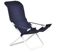 Sillón tumbona fiesta 4 posiciones azul blanco Made in Italy