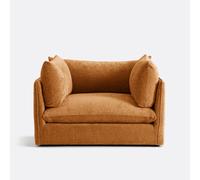 Sillón XL de terciopelo texturado Malo. Talla 1 plaza. Color Marron