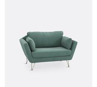 Sillón XL de terciopelo Topim. Talla 1 plaza. Color Celedón