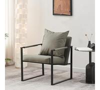Sillones para El Salón Sillones Relax Tejido Imitación Piel, Impermeable Y Antimanchas, Diseño Ergonómico, Sillon Lectura, para Salón Dormitorio(Gray)