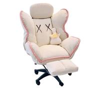 Sillones Relax con Ruedas Paño Tecnológico Ajuste del Respaldo en 3 Posiciones Reposacabezas Elevable Sillon Relax Reclinable para Dormitorio Sala(Beige+Pink)