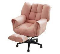 Sillones Relax con Ruedas Respaldo Ajustable Bolsa Blanda de Doble Capa Rotación de 360° Sillon Relax Reclinable para Sala Dormitorio Oficina(Pink)