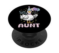 Silly Auntie Goose Sillyiest Birthday Party Family Matching PopSockets PopGrip Adhesivo