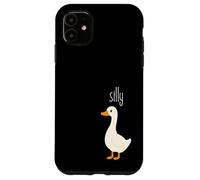 Silly Bird, Funny Cartoon Goose, Playful Animal Pun Carcasa para iPhone 11