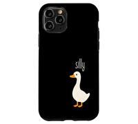 Silly Bird, Funny Cartoon Goose, Playful Animal Pun Carcasa para iPhone 11 Pro