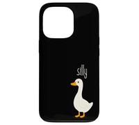Silly Bird, Funny Cartoon Goose, Playful Animal Pun Carcasa para iPhone 13 Pro