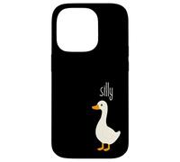 Silly Bird, Funny Cartoon Goose, Playful Animal Pun Carcasa para iPhone 14 Pro
