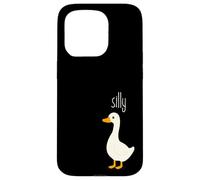 Silly Bird, Funny Cartoon Goose, Playful Animal Pun Carcasa para iPhone 15 Pro