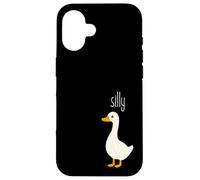 Silly Bird, Funny Cartoon Goose, Playful Animal Pun Carcasa para iPhone 16
