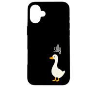 Silly Bird, Funny Cartoon Goose, Playful Animal Pun Carcasa para iPhone 16 Plus