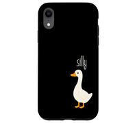 Silly Bird, Funny Cartoon Goose, Playful Animal Pun Carcasa para iPhone XR