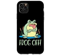 Silly Cartoon Frog Off Grumpy Frog Face Anfibios & Reptiles Carcasa para iPhone 11 Pro MAX