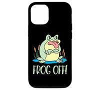 Silly Cartoon Frog Off Grumpy Frog Face Anfibios & Reptiles Carcasa para iPhone 12/12 Pro