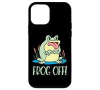 Silly Cartoon Frog Off Grumpy Frog Face Anfibios & Reptiles Carcasa para iPhone 12 Mini