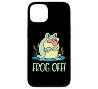 Silly Cartoon Frog Off Grumpy Frog Face Anfibios & Reptiles Carcasa para iPhone 13