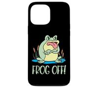 Silly Cartoon Frog Off Grumpy Frog Face Anfibios & Reptiles Carcasa para iPhone 13 Pro MAX