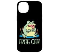 Silly Cartoon Frog Off Grumpy Frog Face Anfibios & Reptiles Carcasa para iPhone 14 Plus