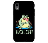 Silly Cartoon Frog Off Grumpy Frog Face Anfibios & Reptiles Carcasa para iPhone XR