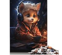 Silly Gaming Fox Puzzle de 1000 piezas, puzles de madera para adultos y adolescentes, rompecabezas para adultos y adolescentes, 1000 piezas (75 x 50 cm)