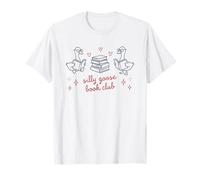 Silly Goose Book Club Cute Geese Reading Bookworms Lectores Camiseta