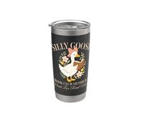 Silly Goose Book Club Member Reading Lover Vaso térmico de acero inoxidable de doble pared