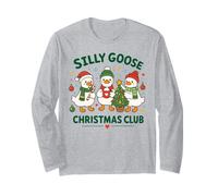 Silly Goose Christmas Club Diseño Divertido De Pájaros Manga Larga