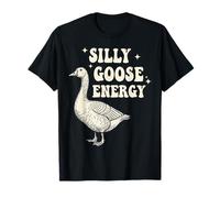 Silly Goose Energy Cute Retro Meme Aesthetic Vibes Camiseta