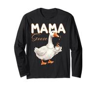 Silly Goose Mama Goose | Funny Cute Mom Life tee Manga Larga