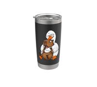 Silly Goose Not A Hugger Capybara Hug Divertido Humor sarcástico Vaso térmico de acero inoxidable de doble pared